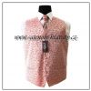 Pánská vesta s kravatou růžová s růžovým vzorem