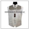 Pánská vesta s kravatou stříbrná